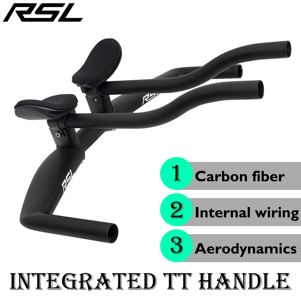 

RSL-TT Handlebar Full carbon fiber extension ,ultra-lightweight design with internal wiring, compatible with road bikes400-440mm