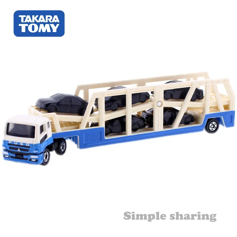 Takara Tomy Long Type Tomica No.131 Mitsubishi Fuso Super Great Transporter Alloy Cars Kids Xmas Gift Toys for Boys