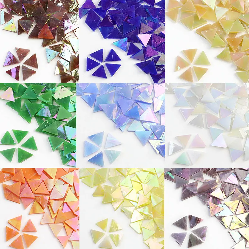 50g stained Glass Mosaic Tiles bulk crafts Mosaic Piece DIY Making supply for Craft Hobby Arts Wall Decoration arte