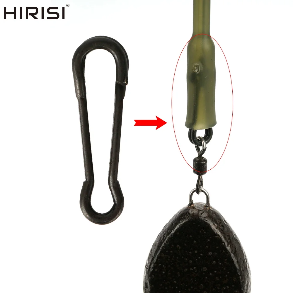 Hirisi AE015 20 Stück Karpfenangel-Wirbel mit Schnellverschluss-Verbinder aus Edelstahl für Reibungslose Rotation, Karpfenangel-Zubehör