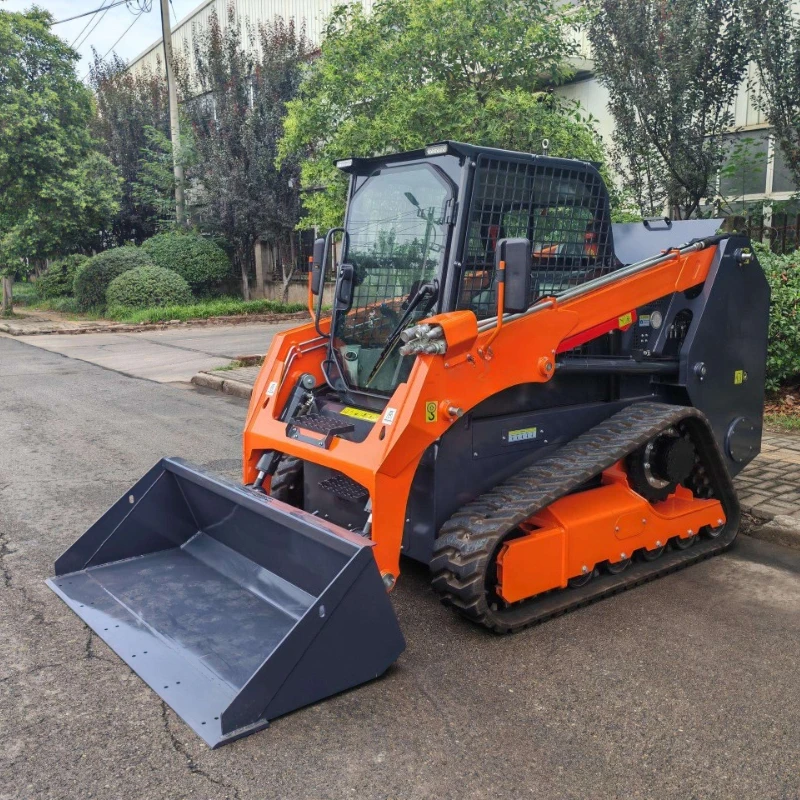 Excavation Trenching Utilities Front Loader Mini Skid Steer Loader Skid Loaders with Compact Track Type Tracked Drive