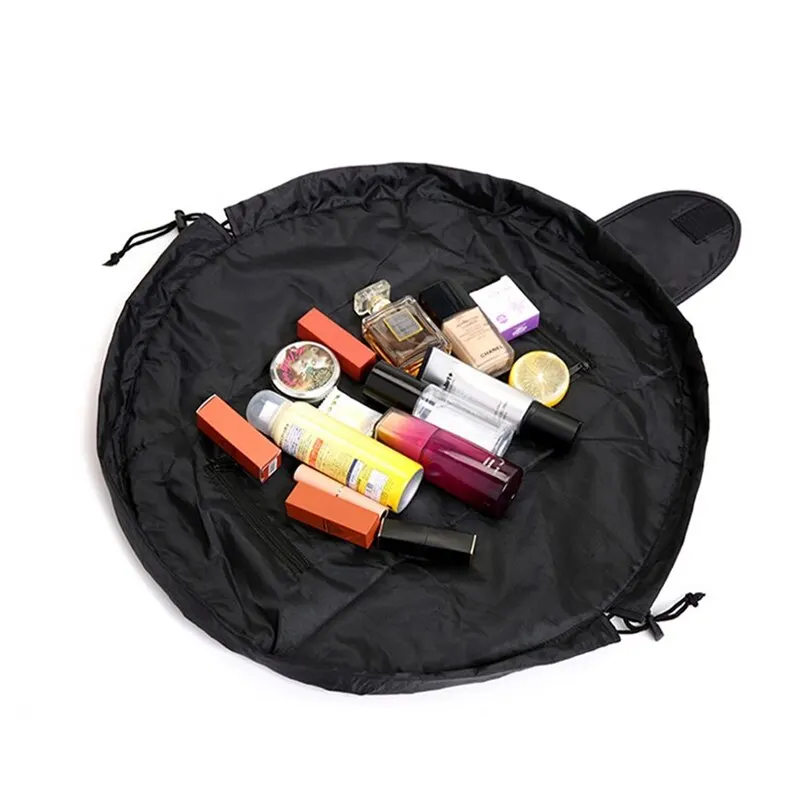 50X62CM Drawstring Elastic Makeup Storage Bag Women Portable Travel Black Large Capacity Portables Handbag Storage-Bags Trendy