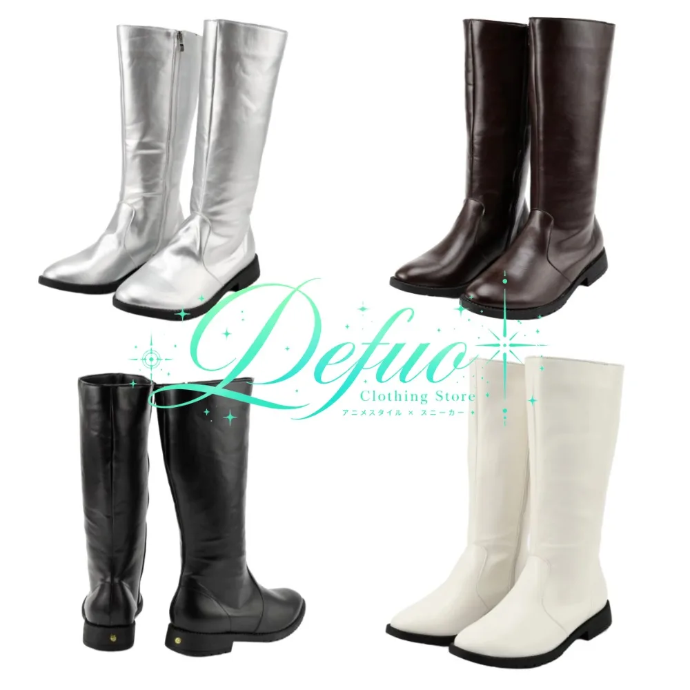 High Knee PU Leather Boots Medieval Style for Halloween Carnival Costume Party and Photography