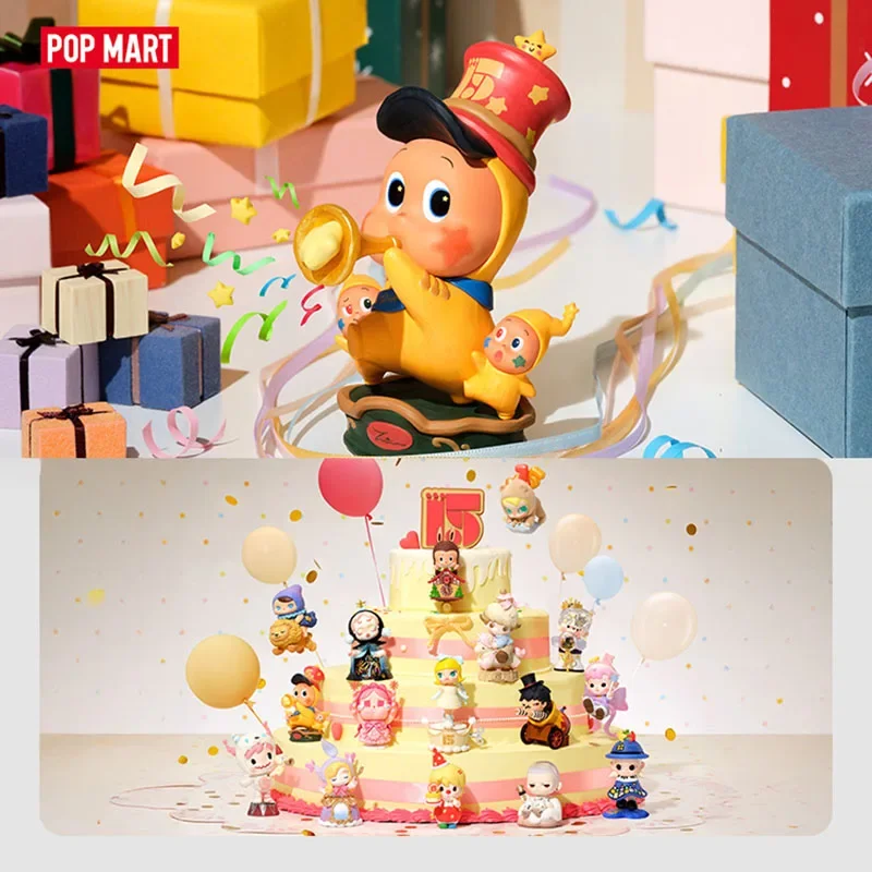 

POP MART Праздничный момент POP MART 15-я юбилейная серия Mystery Box Подлинная слепая коробка Guess Toys Сумка Орнамент Статуэтки