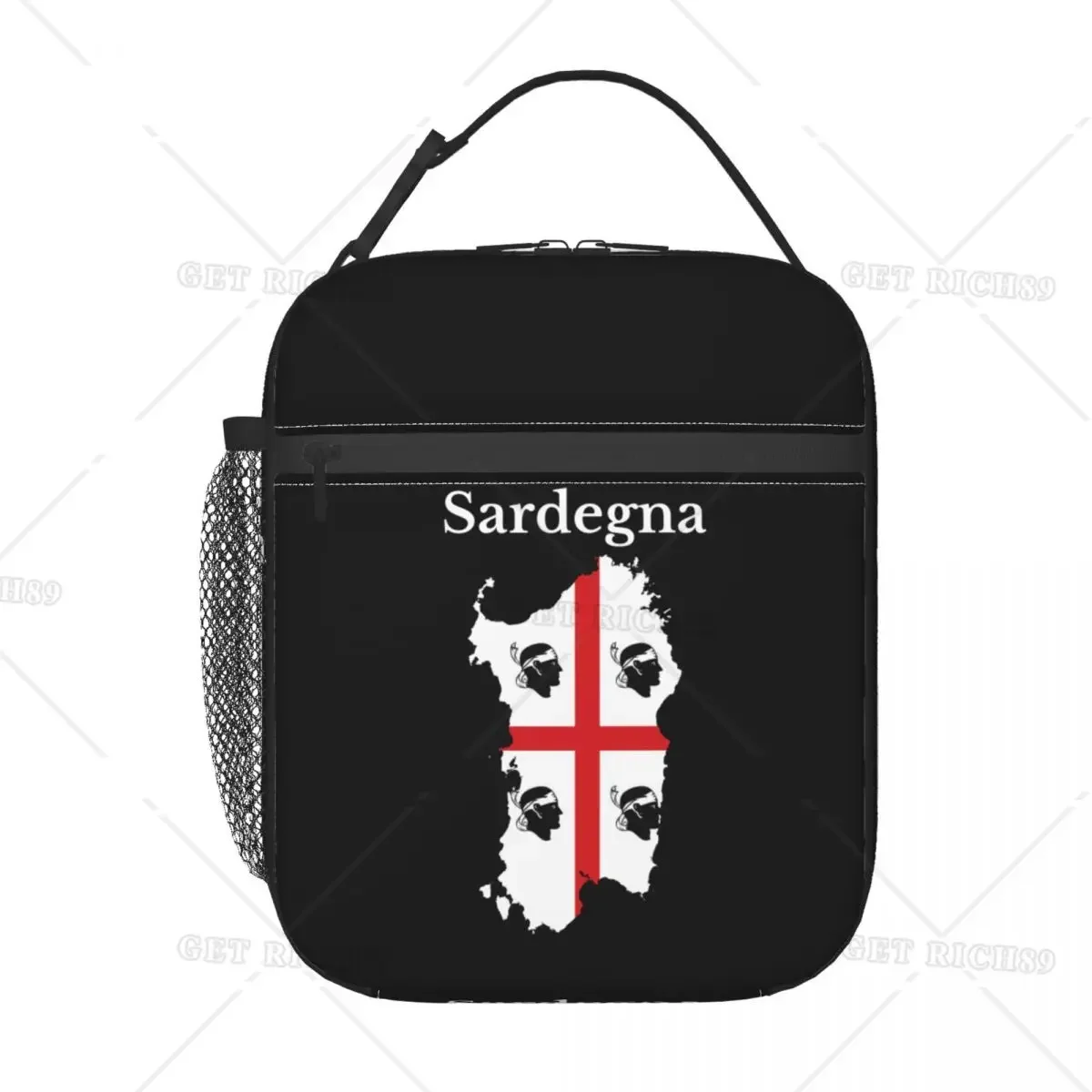 Sardinia Flag Map Thermal Insulated Lunch Bag Women Italy Italia Flag Resuable Lunch Tote for Kids School Storage Food Box