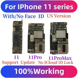 Bilashmart 100% Working IPhone 11/11 Pro/11ProMax Motherboard Unlocked Mainboard With Face ID Chips OK Main Logic Board US Version