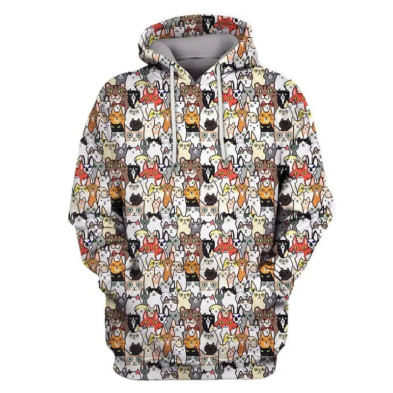 

New Winter 3D Cute Animals Flamingo Gorilla Printing New In Hoodies & Sweatshirts Kid Fashion Funny Cool Pullovers Vintage Tops