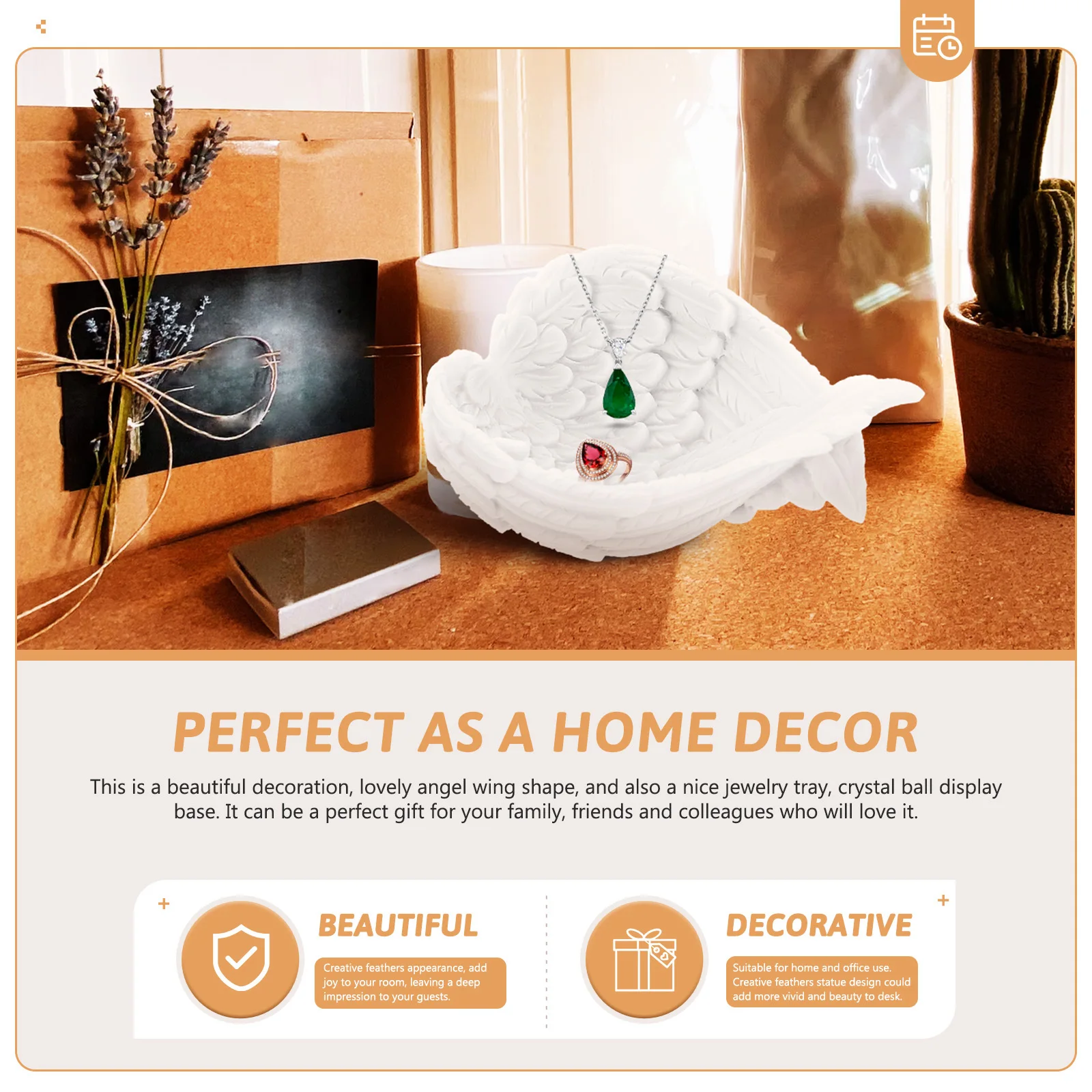 

Decorative Storage Tray Resin Key Dish Unique Gift Idea for New Home Multi-Functional Adornment Home Storage Tray