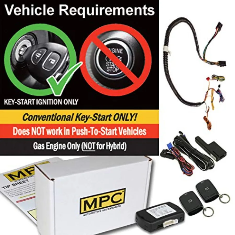 MPC كامل PlugnPlay 1 زر مجموعة البدء عن بعد لدودج جراند كارافان 20082010 مركبات الغاز سهلة التركيب مع ثارنس f #2