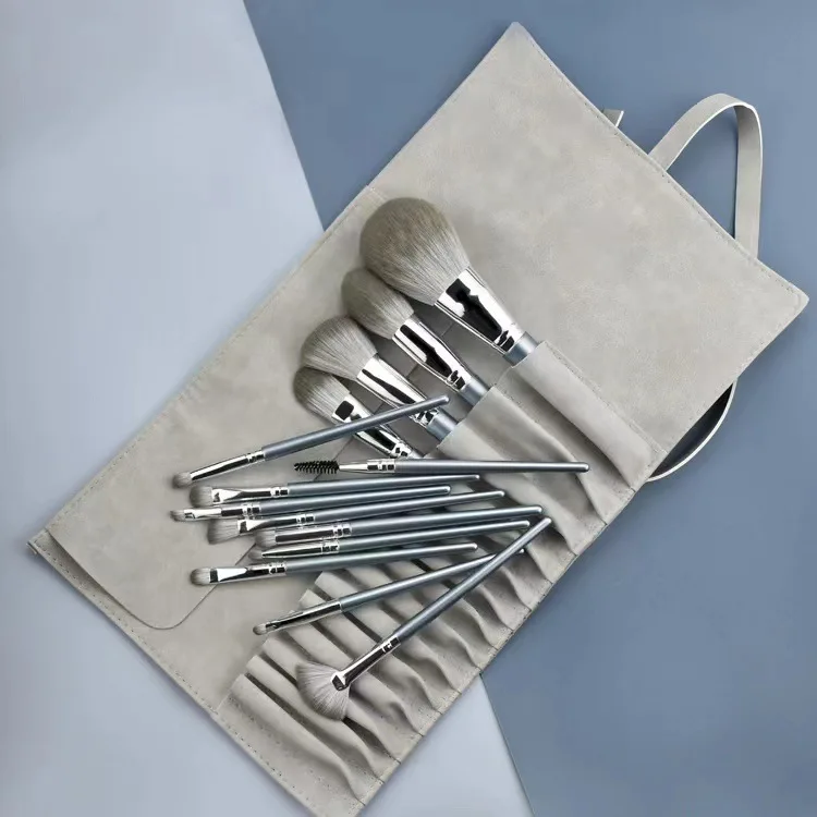 14 pinceaux de maquillage ultra-doux pour débutants, ensemble complet de pinceaux à poudre libre, ombre à paupières, pinceaux à Blush, outils de beauté