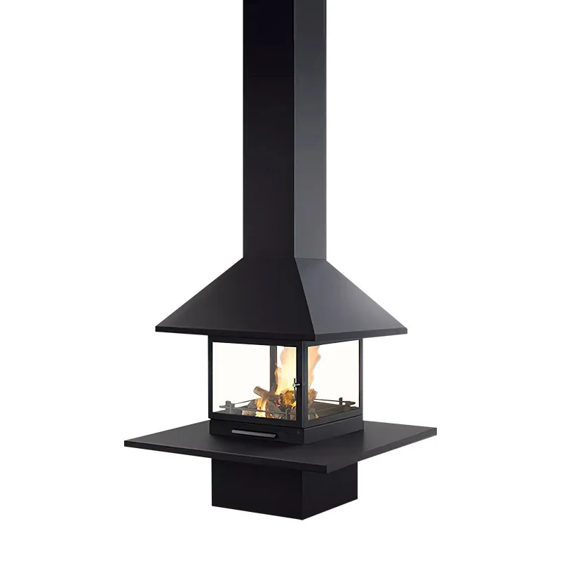 Art Hanging Fireplace Real Fire Wood Special-shaped Exhibition Hall Homestay Hotel Decoration
