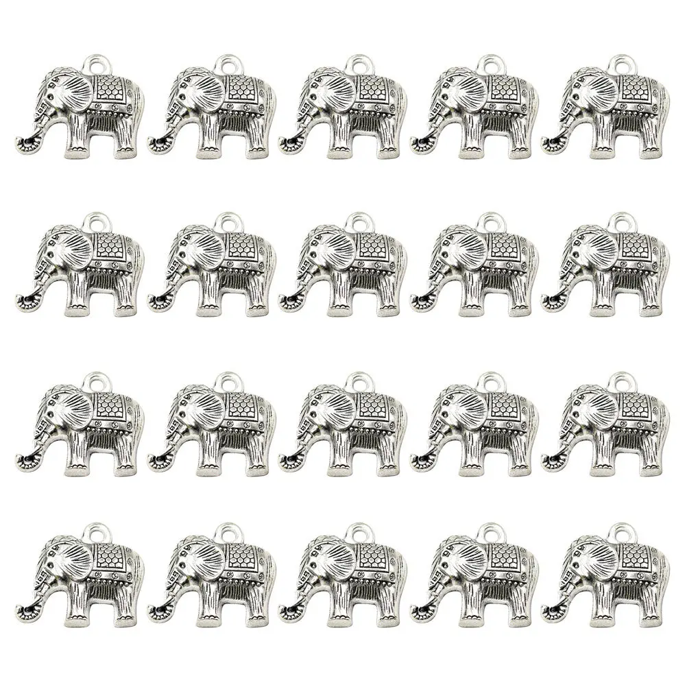 

20Pcs Alloy Pendant Charms DIY Jewelry Craft Kit for Necklace Bracelet Anklet Keyring Decorative Accessories Silver