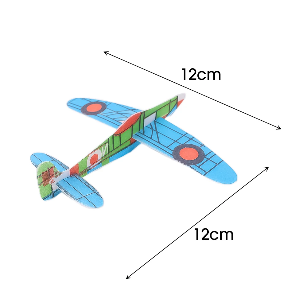 Avión planeador de espuma 3D para niños, juguete de avión volador de 12cm, 1/10 piezas, DIY