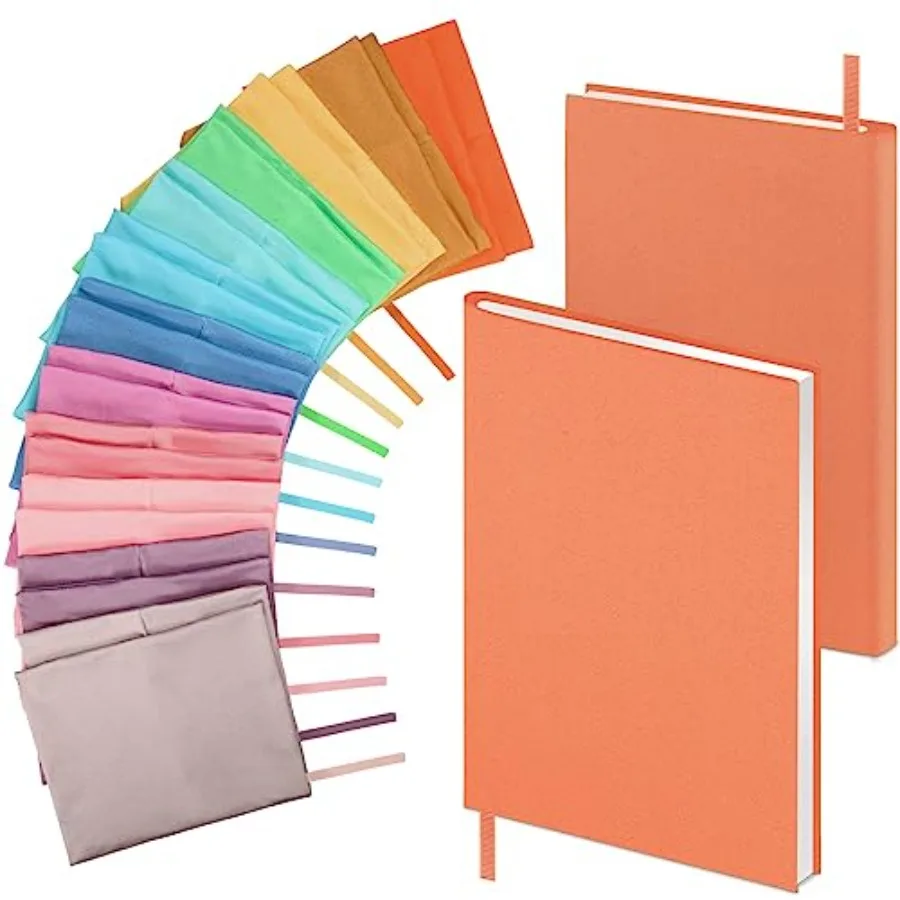 

12 Pcs Jumbo Book Covers Stretchable Fabric School Book Protector Reusable Washable Cover Protector for Most Hardcover Textbook