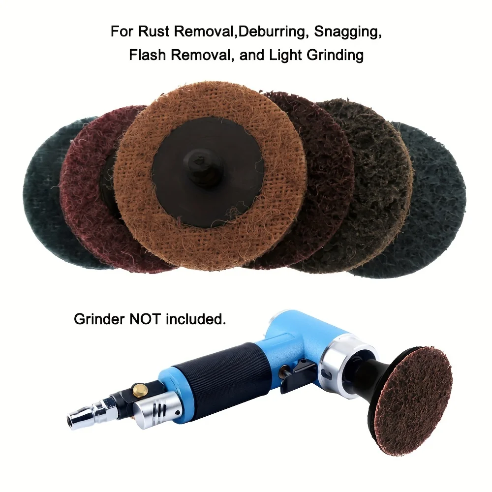 30pcs 2 Inch Quick Change Sanding Discs - Durable Nylon for Surface Polishing & Burr Removal - Fine to Coarse Grits,Grinding