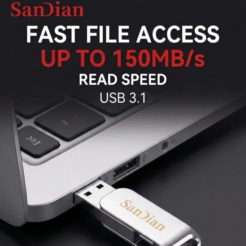 New Ultra Dual Drive Luxe USB 3.2 Type-C Flash Drive Metal U Disk 128GB 256GB 512GB 1TB High Speed Memory Stick