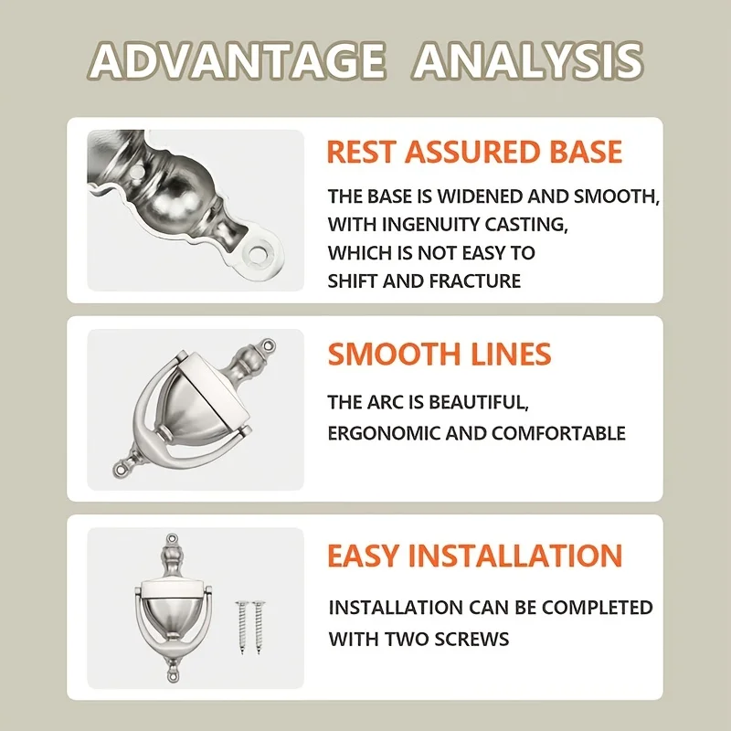 1 قطعة مطرقة الباب المجهزة، حلقة مطرقة عتيقة جديدة، مقبض باب ديكور المنزل العتيق، 6.3 بوصة × 3.15 بوصة × 0.51 بوصة، أسود، نيكل مصقول،