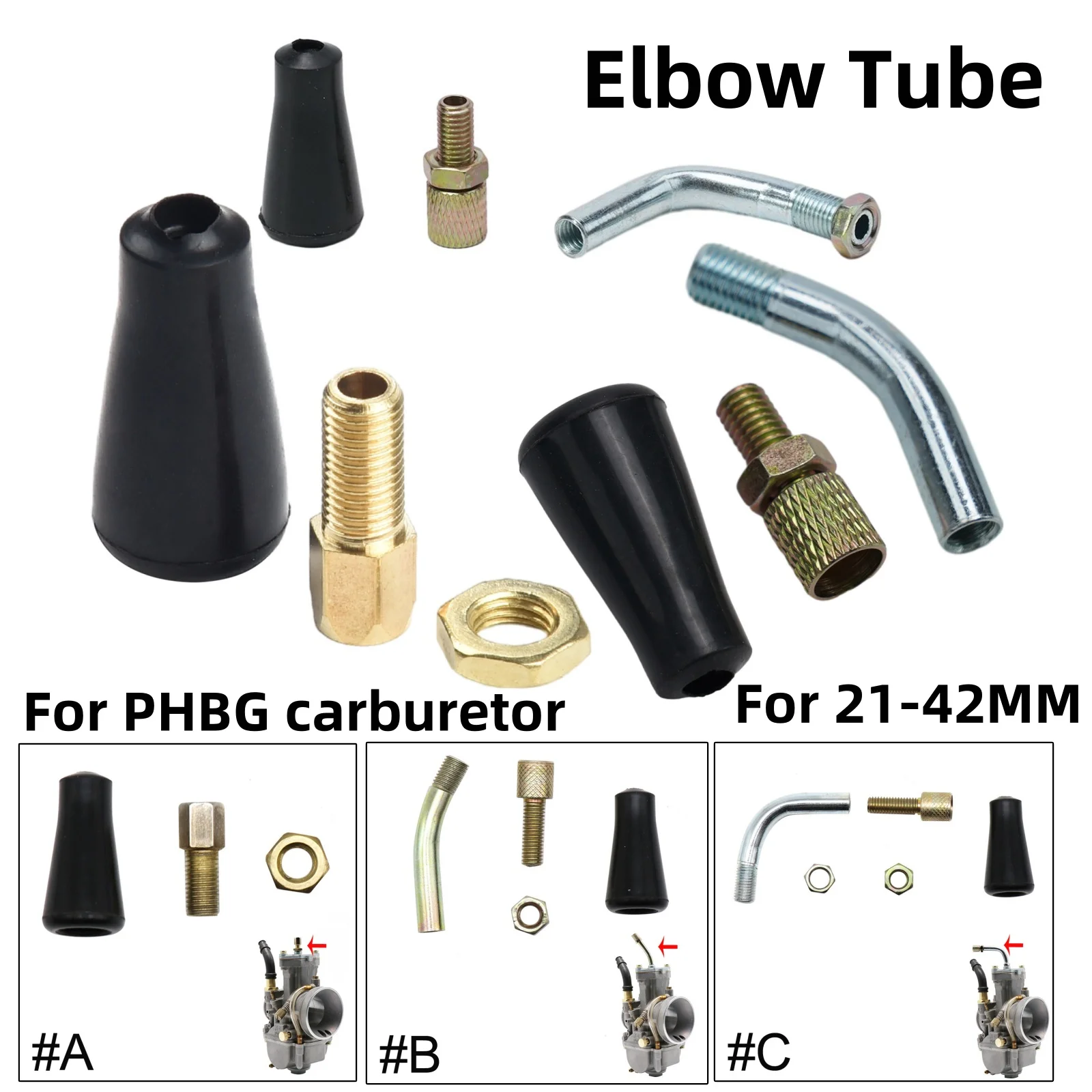 Motorcycle Carburetor Elbow Tube For PHBG 17.5 19 21 Carburetor Motorcycle PJ PWM PE TM VM Carburetor Throttle Cable Tube