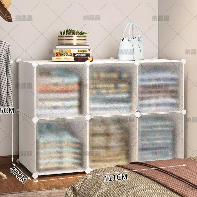 Modern Simple Wardrobe Space Saving Minimalist Nordic Open Clothes Cupboard Wardrobe Mirror Cabinets
