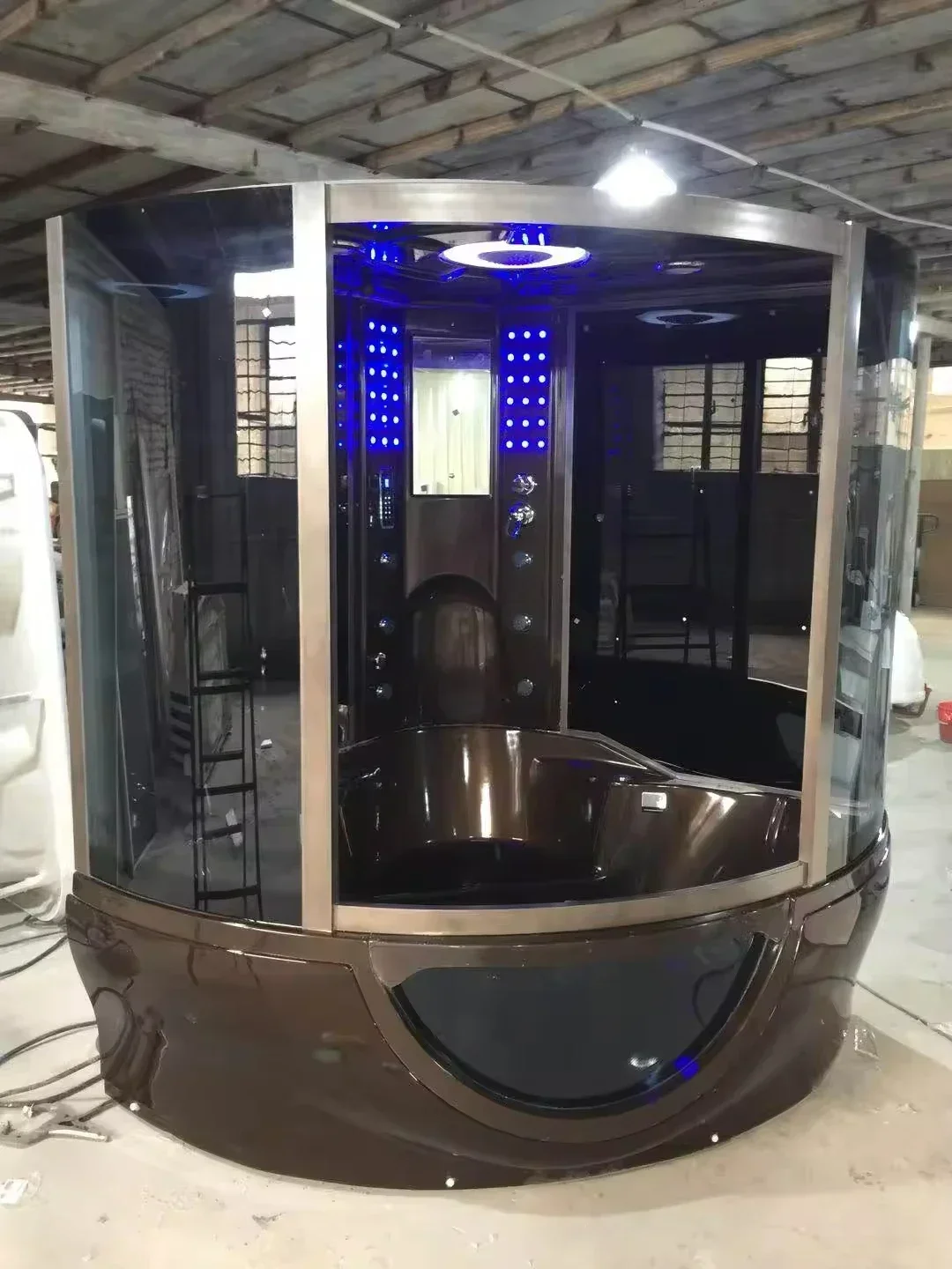 사우나 샤워실 습식 스팀 목욕실 콤보 LED 조명 스팀룸 다기능 월풀 샤워 사우나