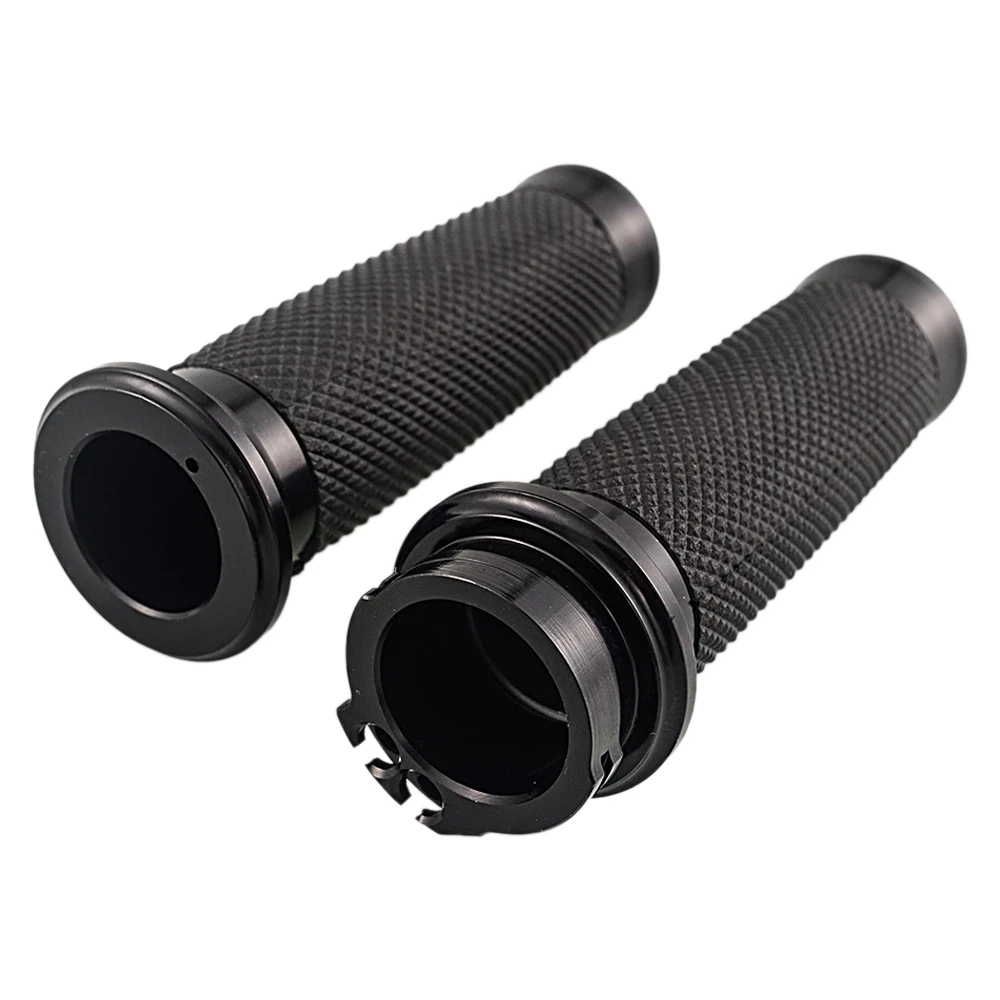 Motorcycle Hand Grips 1 Inch 25mm Handlebar Grips Rubber for Touring Road King Bobber Cafe Racer