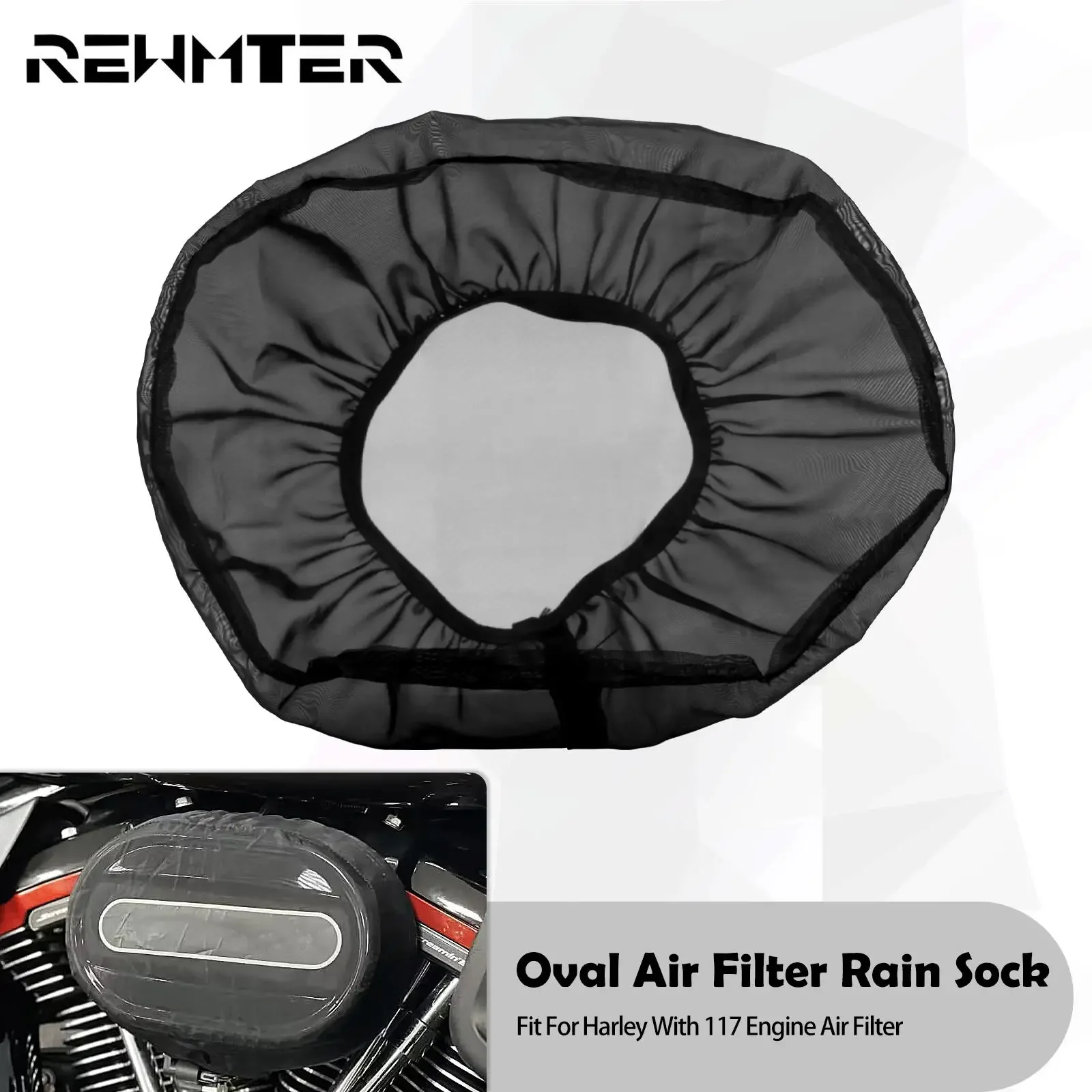 Motorcycle Air Cleaner Filter Rain Sock Waterproof Dust Proof Cover For Harley Touring Road Electra Glide Dyna Sportster Softail