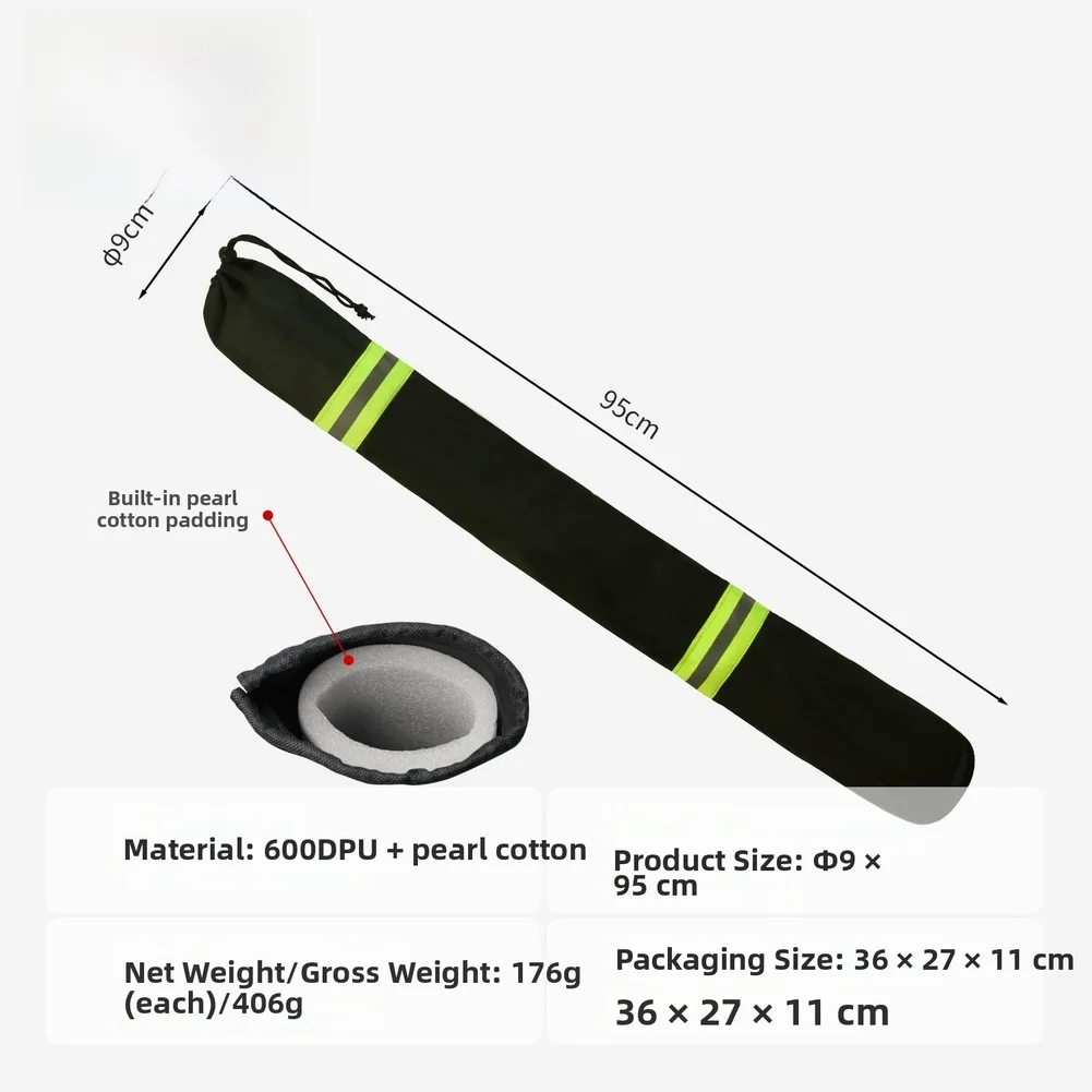 2pcs Black Foam Trailer Guide Pole Sleeve Cover for Boat Towing Marine Use 9x95 cm Pearl Cotton Protective Sleeve