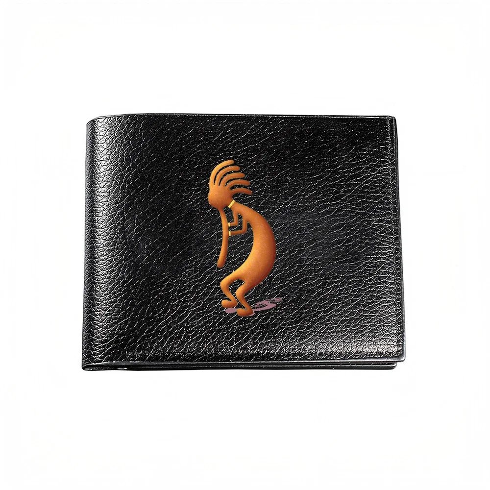Kokopelli Figure Embossed Men's Wallet Card Holder Casual Business Fashion Design