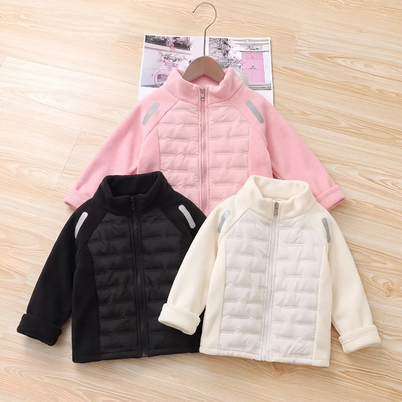 Jungen Mädchen Dicke Jacken Winter Kinder Gefütterte Fleece Warme Mäntel Kinder Kapuzen-Baumwoll-Oberbekleidung Kinderkleidung Kaschmirmantel – Detail 3