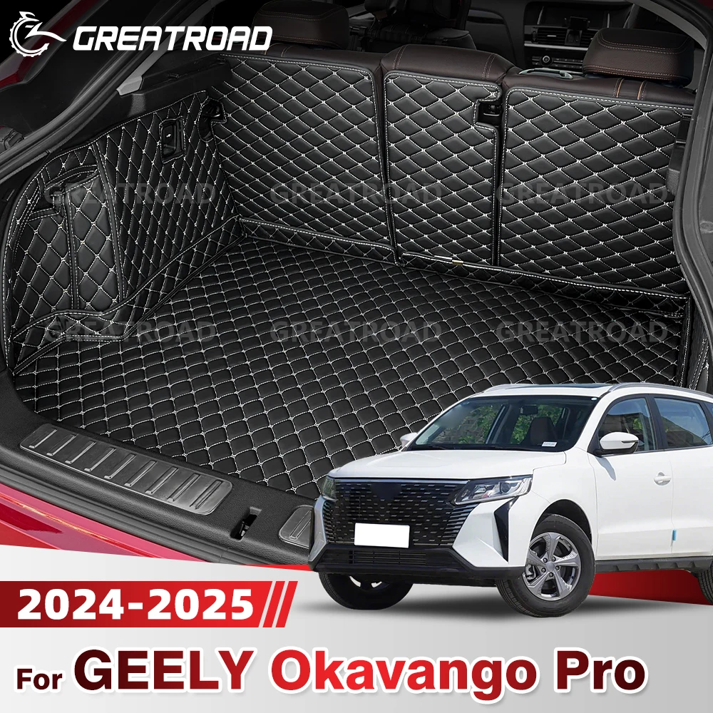 

Коврик в багажник GREATROAD с полным покрытием для GEELY Okavango Pro 2024-2025: Защитный вкладыш для багажного отсека, аксессуары для интерьера автомобиля