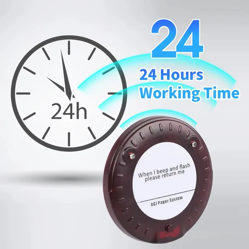 Sistema cercapersone wireless per ristorante Sistema di chiamata impermeabile per clienti ospiti 20 cicalini sottobicchieri Doppia base di ricarica per campo alimentare