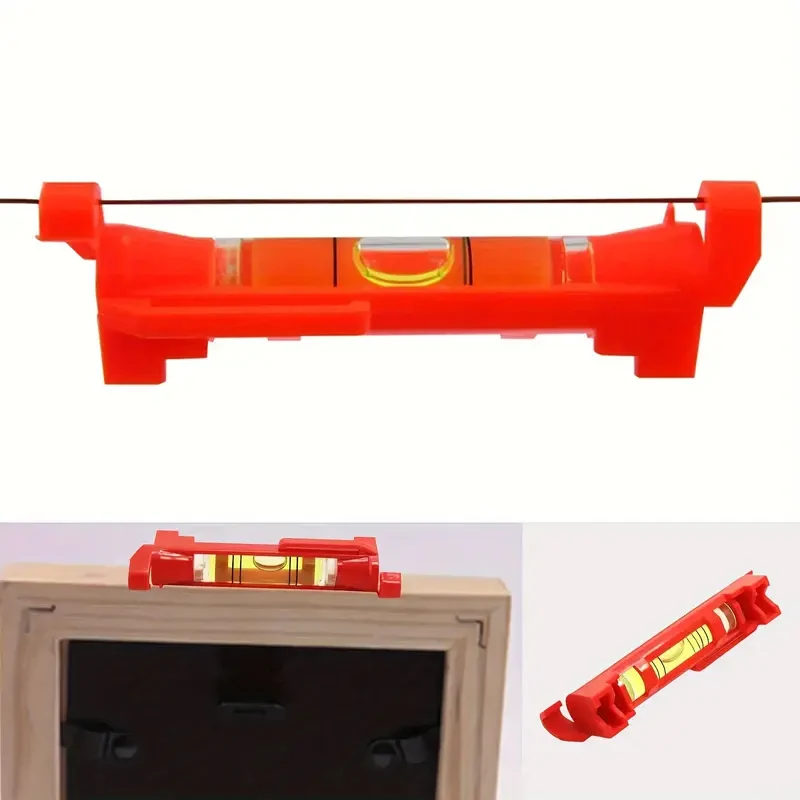 3 PCS Linear Horizontal Bubble Level Instrument Hanging Line Horizontal Bubble Mini One-Dimensional Level Instrument