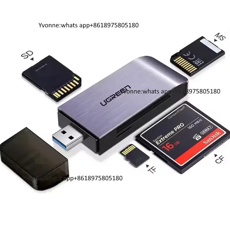 CM180 Portable USB 3.0 Multi Function 4 in 1 TF SD MS CF Flash Memory Adapter for PC