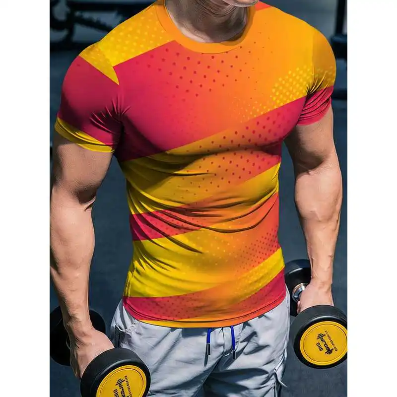 Men's quick-dry fitness wearTShirt Muscle sculpting Suitable for weightlifting, and commuting Tight-fitting sports short sleeves