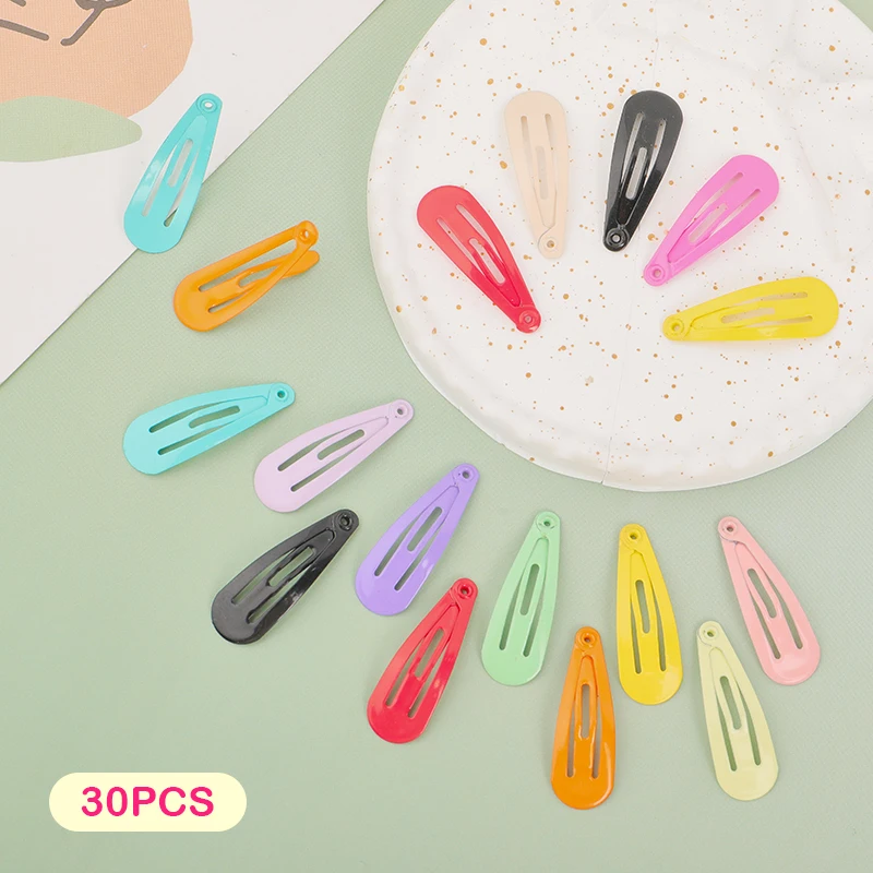 

30Pcs Colour Simple Hair Clip Hairpin Fashion Bangs Clip For Women Student Sweet Lovely Hairpin Headwear Styling Accessories