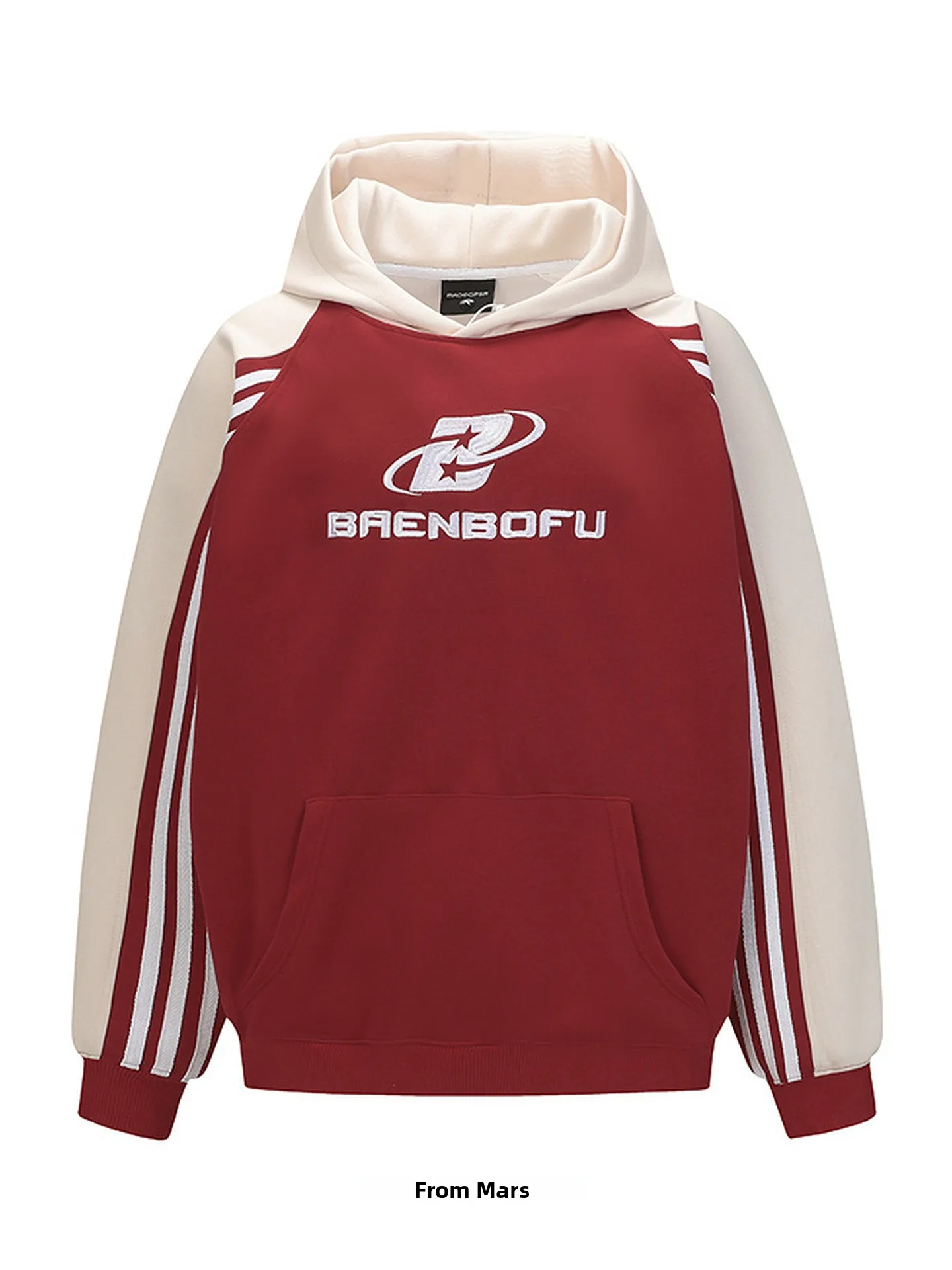 

Свободная толстовка в американском уличном спортивном стиле с цветными блоками и надписями, повседневная, дышащая, с длинными рукавами, из хлопка и полиэстера