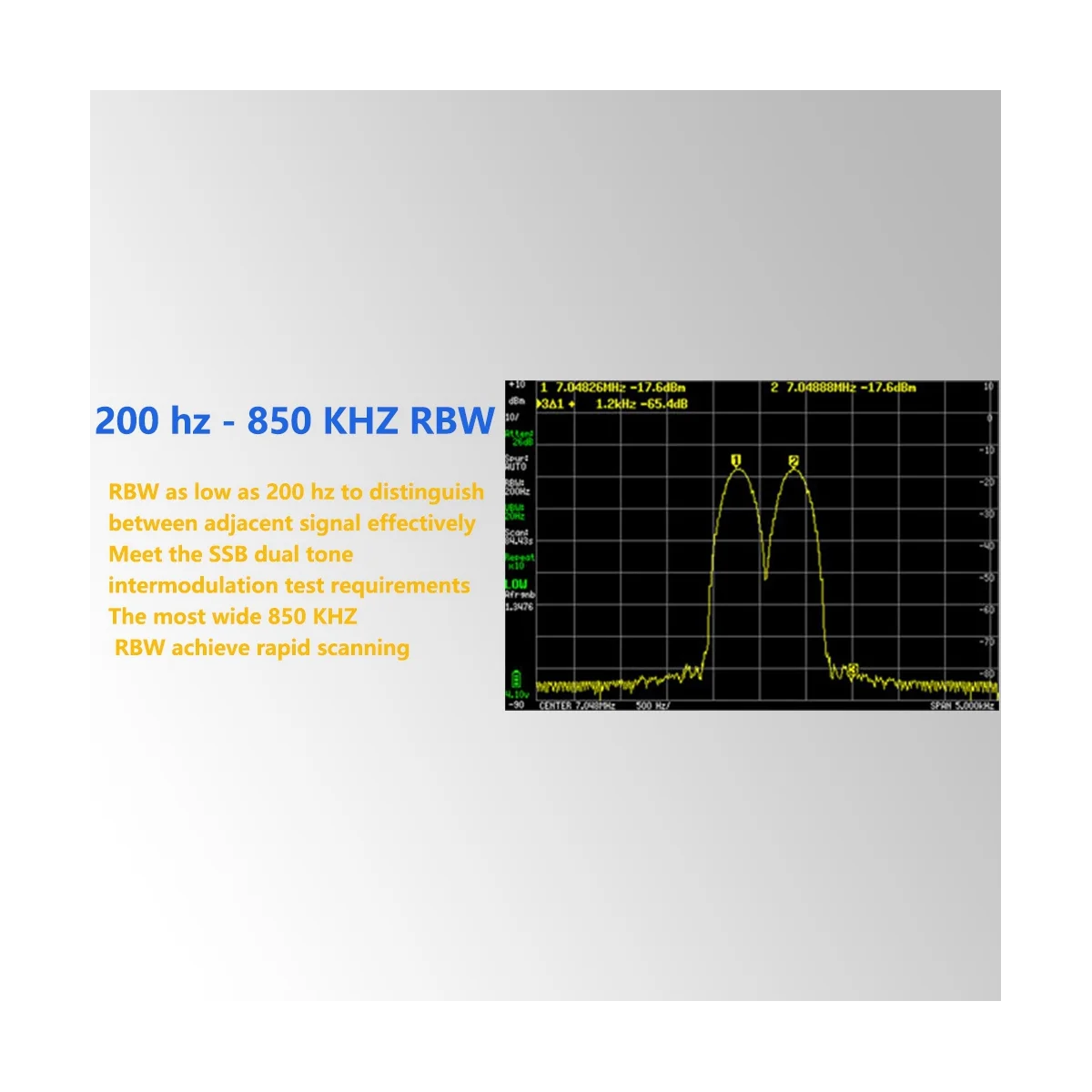 Handheld Spectrum Analyzer 100K-5.3GHz High Frequency Signal Generator for TinySA ULTRA Spectrum Analyzer