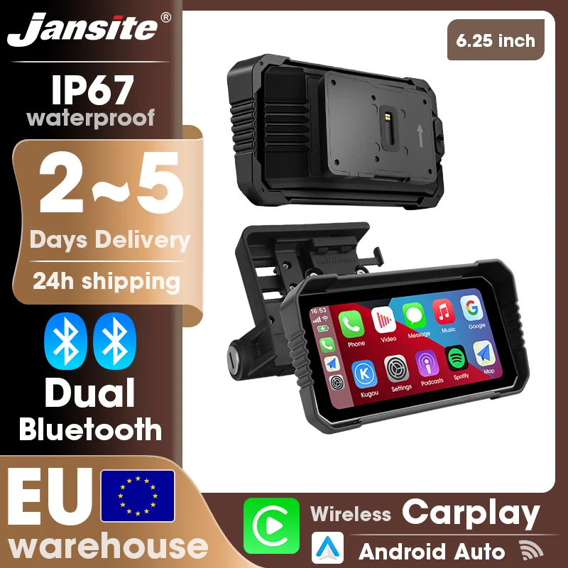 6,25 Zoll Jansite für BMW R1200GS/ R1250GS/ R1300GS /S1000XR Motorrad Carplay 1080p DVR für GPS-Navigation Moto