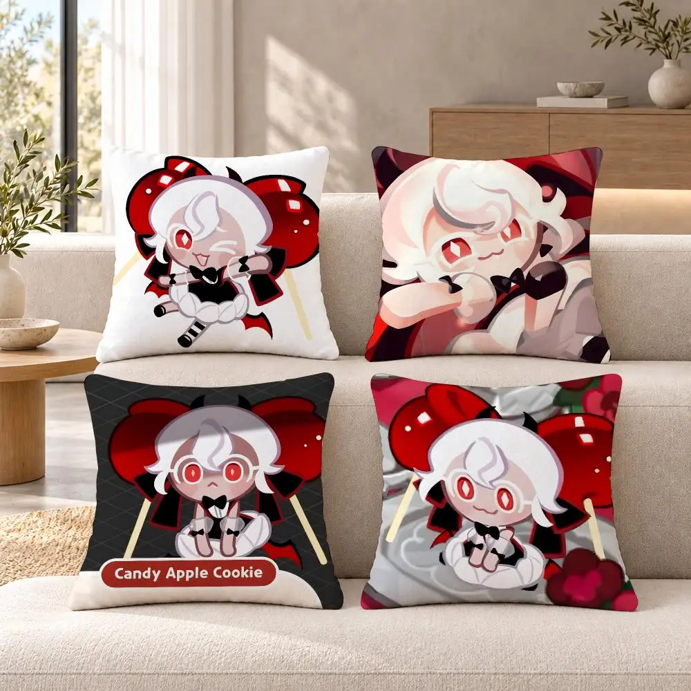 Game Cookie C-Candy Apple Cookie Cushion Cover Soft Short Plush Sofa Bedroom Den Car Dorm Decor Gifts