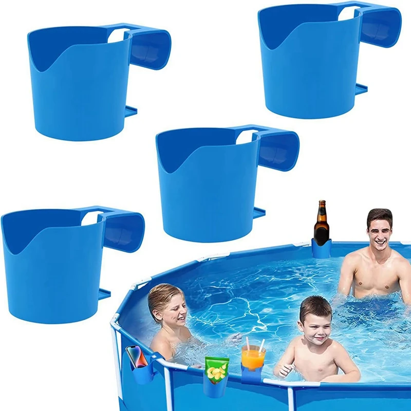 5Pcs Plastic Pool Cup Holder Plastic Container Hook For Swimming Pool Side Beverage Drinks Beer Storage