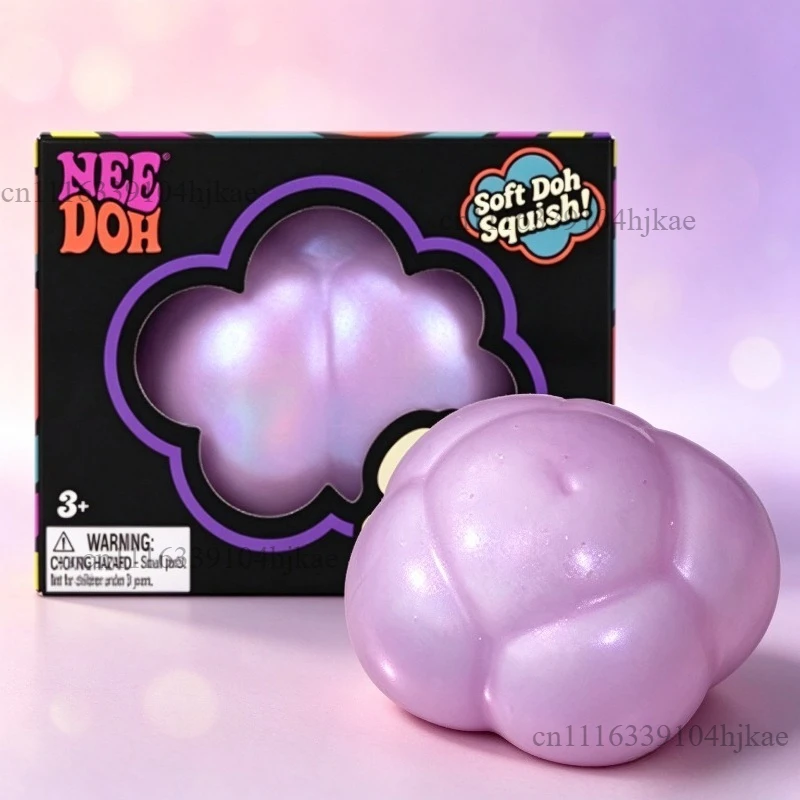 Needoh Cloud Pleaser 3 Color Iridescent Pearl Fidget Toy Squeeze Fast Rebound Anti-Anxiety Sooth Relax Stress Ball Leisure Gift