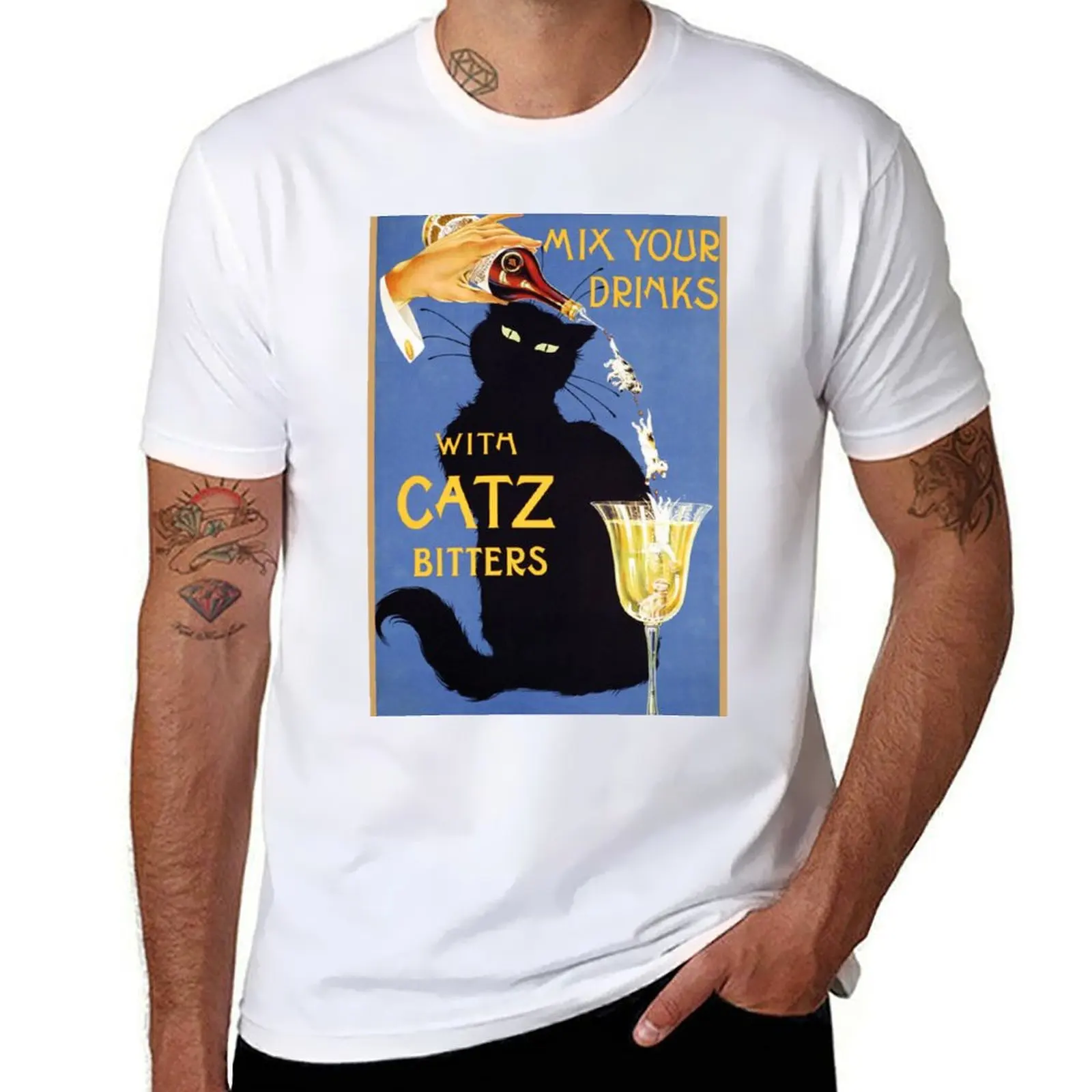 

Catz Bitters, Vintage Beverage Poster T-Shirt essential t shirt men t shirt cotton 100% t shirt man luxury T-shirt