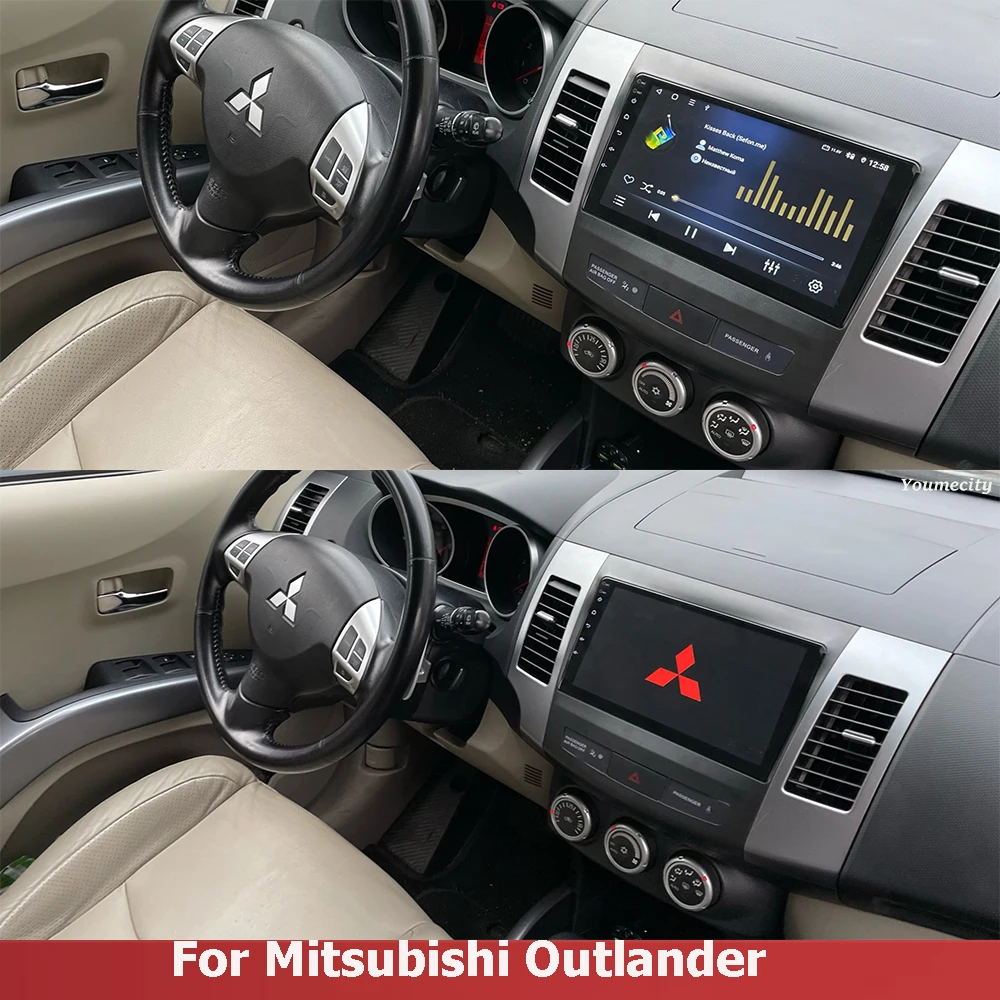 Car Multimedia Player Head Unit Android 12.0 Radio For Mitsubishi Outlander 2 3 XL With Gps Carplay 4G Wifi 2Din Bluetooth