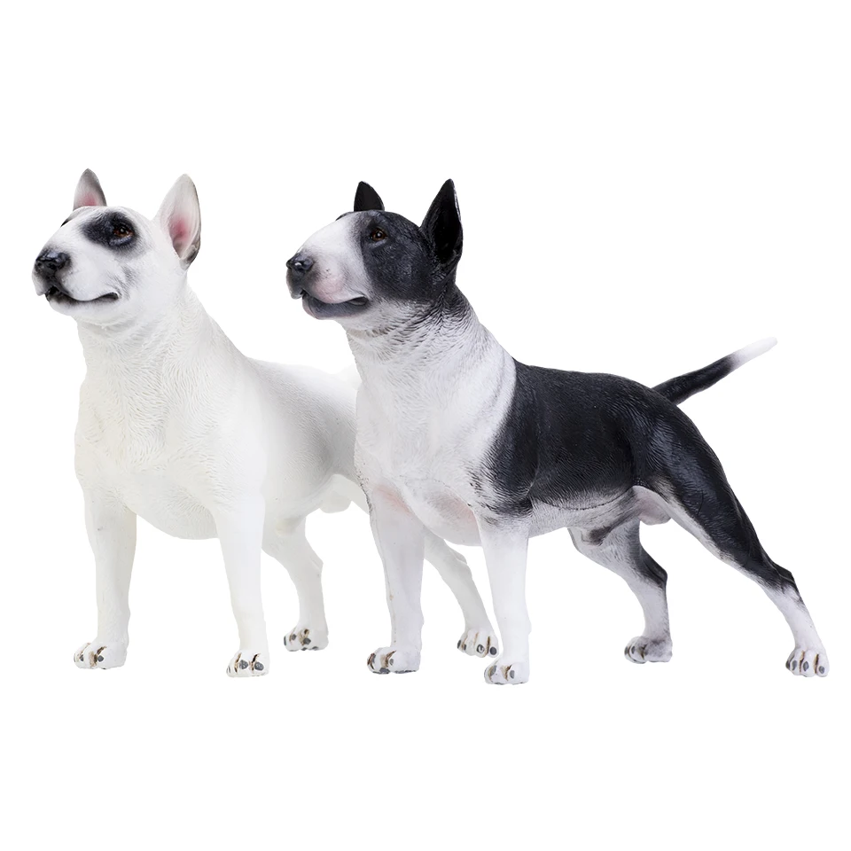 Große lebensechte Farm Haustier Hund Bullterrier Simulation Tiermodell Action & Spielzeug Figuren klassische Sammlung Spielzeug für Kinder Geschenk – Detail 1