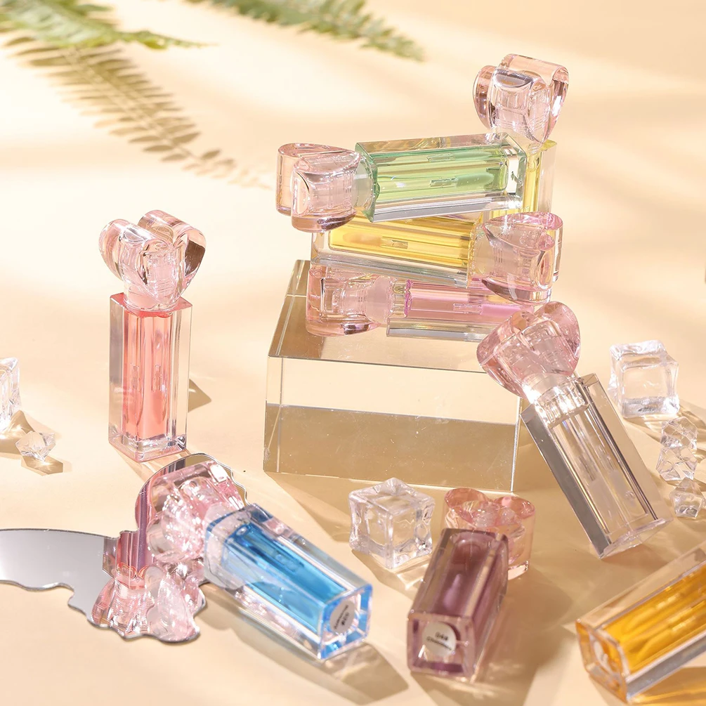 

Квадратная трубка в форме сердца, фруктовое масло для губ, пигмент с индивидуальным логотипом, долговечный водонепроницаемый увлажняющий крем, частная марка, макияж, оптом, веганский