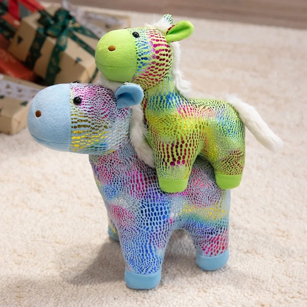 

Stuffed Animal Mascot 2026 Horse Creative Cute Horse Kawaii Colorful Zodiac Pony Figurine Festive Decor