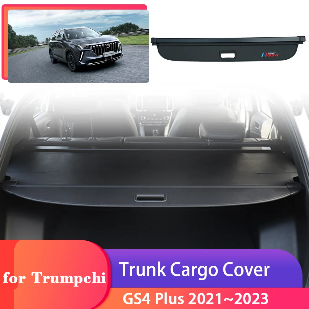 Car Trunk Cargo Cover for Trumpchi GS4 Plus 2021~2023 2022 Luggage Storage Security Shield Curtain Partition Panel Accessories