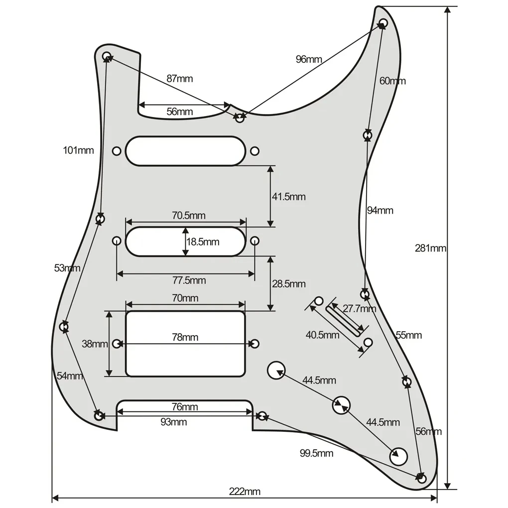 Electric SSH Guitar Pickguard solid wood, SSH Guitar Plate Scratch Pick Guard,Guitar Accessories