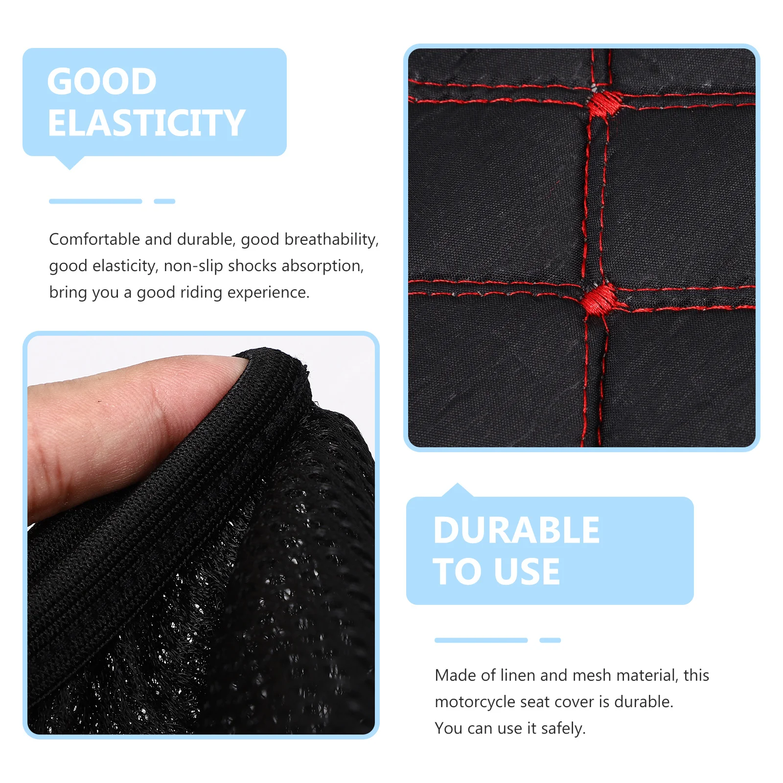 

Motorcycle Seat Cover Linen Mesh Elastic Non-Slip Universal Fit For Scooter Moped Electromobile Durable Breathable Seat