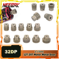 32DP 3.175mm 12T 13T 14T 15T 16T 17T 18T 19T 20T Metal Pinion Steel Gear for 1/8 1/10 RC Car Wltoys HSP Brushed Brushless Motor